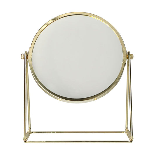 Lsp spiegels spiegel op frame voet goud 22cm 3x vergrotend