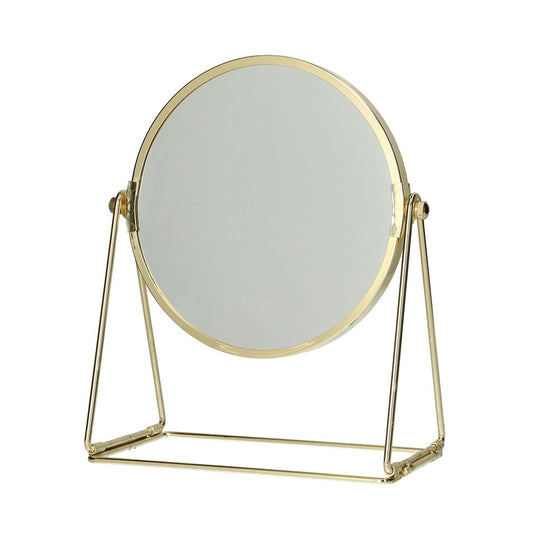 Lsp spiegels spiegel op frame voet goud 22cm 3x vergrotend