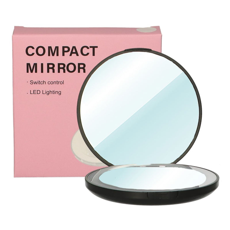 Load image into Gallery viewer, Lsp spiegels compacte tasspiegel rond 5x vergrotend met led
