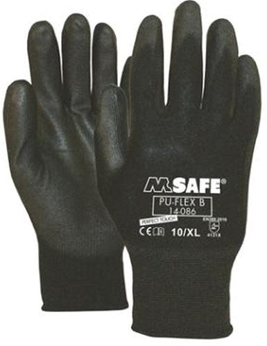 Afbeelding laden in galerijviewer, M-safe pu-flex b 14-086 werkhandschoen | zwart | maat xl - 11408610
