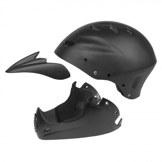 cycling helmet downhill unisex abs matt black size 54-58 cm/m