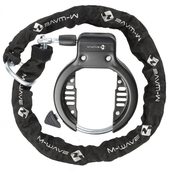 Load image into Gallery viewer, M-Wave Ringslot met insteekketting 1500 x 5,5 mm zwart
