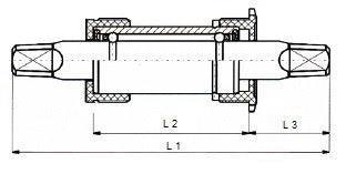 Load image into Gallery viewer, M-Wave Trapas JIS 122,5 x 27,5 mm zilver
