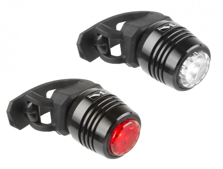 Load image into Gallery viewer, M-Wave Apollon Mini Verlichtingsset Led 360° Zichtbaarheid Zwart

