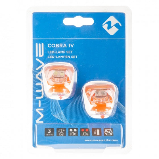 Load image into Gallery viewer, M-Wave Verlichtingsset LED Oranje 2 Stuks
