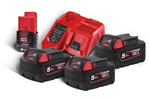 Load image into Gallery viewer, Milwaukee m18 nrg-503 - multilader m12-18 fc + 3x m18 5.0 ah accu
