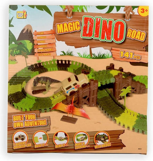 Jonotoys magic dino road, bouw je eigen dino avonturen baan