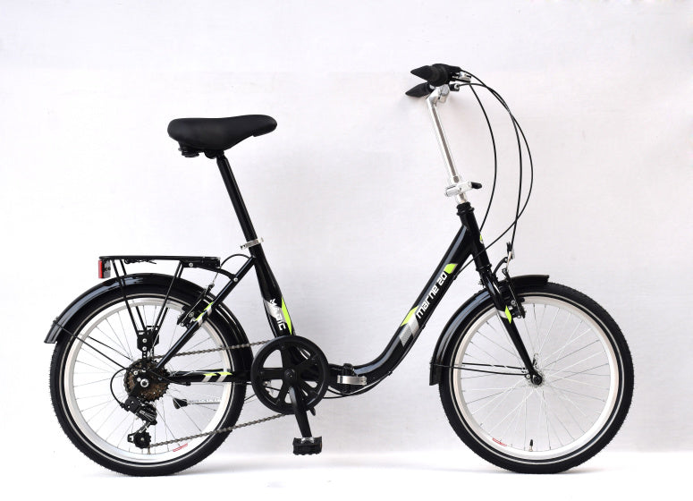 Load image into Gallery viewer, Magic marne vouwfiets 20 inch unisex 6v v-brakes zwart
