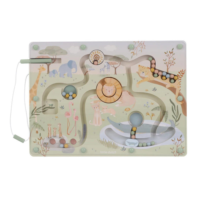 Load image into Gallery viewer, Little dutch safari friends magnetisch doolhof fsc
