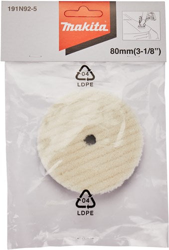 Load image into Gallery viewer, Makita accessoires inpoetsschijf wol 80mm - 191n92-5 - 191n92-5

