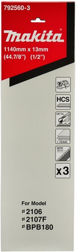 Makita accessoires 792560-3 | zaagband staal | 1140x13mm | hcs | 14tpi - 792560-3
