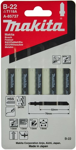 Makita accessoires makita decoupeerzaagblad b22 (5st)