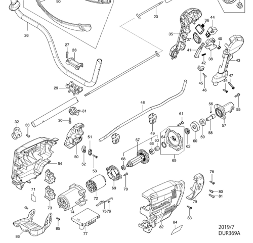 Load image into Gallery viewer, Makita accessoires 144312-2 beschermring compleet em403mp | t.b.v dur369az - 144312-2
