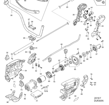 Makita accessoires 347104-0 borgring t.b.v. dur369az - 347104-0