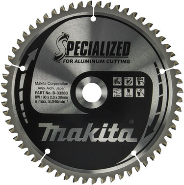 Makita accessoires afkortzaagblad | aluminium | 190x20x2,0 60t -5g - b-33283