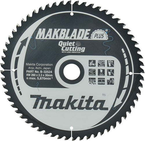 Load image into Gallery viewer, Makita accessoires afkortzaagblad | hout | 260x30 60t - b-32524
