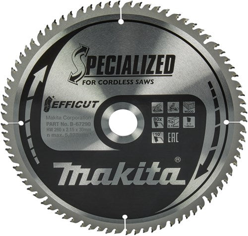 Load image into Gallery viewer, Makita accessoires afkortzaagblad hout 260x30 80t ffcut - b-67290
