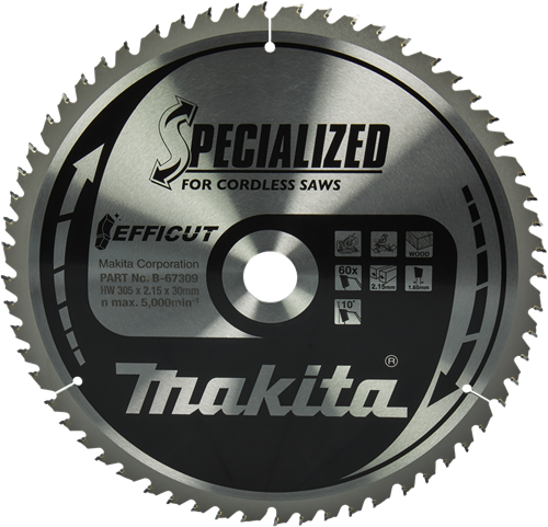 Load image into Gallery viewer, Makita accessoires afkortzaagblad hout | efficut 305x30x2,15 60t 10g - b-67309 b-67309

