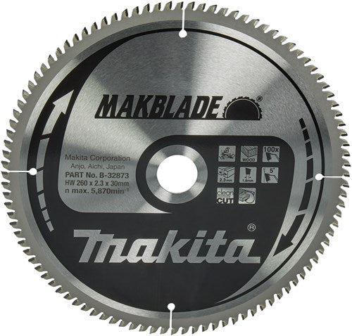 Load image into Gallery viewer, Makita accessoires afkortzaagblad | hout | makblade | 260x30x2,3 | 100t | 5g - b-32873
