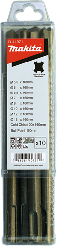 Makita accessoires boor- beitelset 10-delig - d-44971