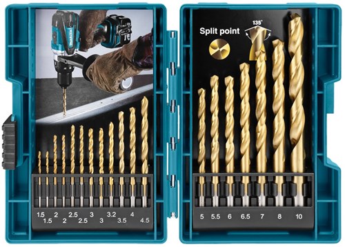 Load image into Gallery viewer, Makita accessoires borenset hss-tin 19dlg - d-67527
