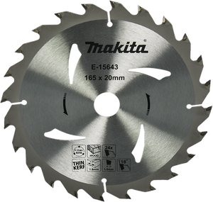Makita accessoires makita cirkelzaagblad voor hout | ø 165mm asgat 20mm 24t - e-15643
