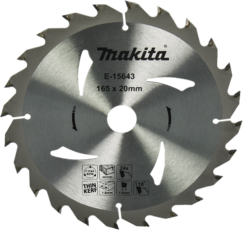 Load image into Gallery viewer, Makita accessoires cirkelzaagblad hout | 165x20x1,6 24t 18g - e-15643 - e-15643
