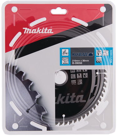 Makita accessoires cirkelzaagblad hout 216x30x2,1 60t - b-09058