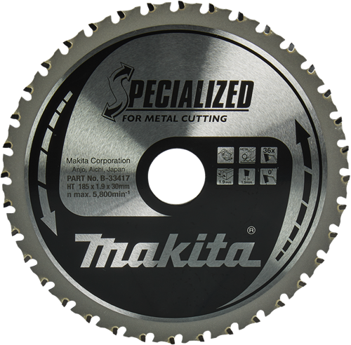 Load image into Gallery viewer, Makita accessoires cirkelzaagblad staal | specialized 185x30x1,9 36t 0g - b-33417 b-33417
