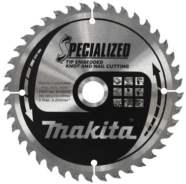Makita accessoires makita cirkelzaagblad voor hout | specialized: noest spijker | ø 235mm asgat 30mm 48t - b-09519