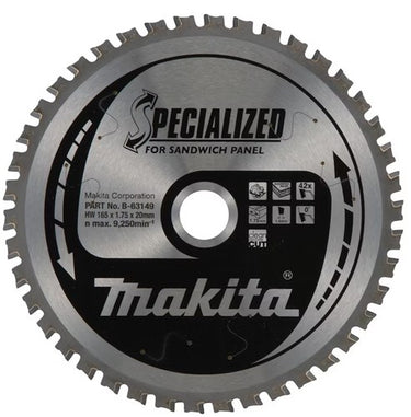 Makita accessoires makita cirkelzaagblad voor sandwichpaneel | specialized | ø 165mm asgat 20mm 42t - b-63149