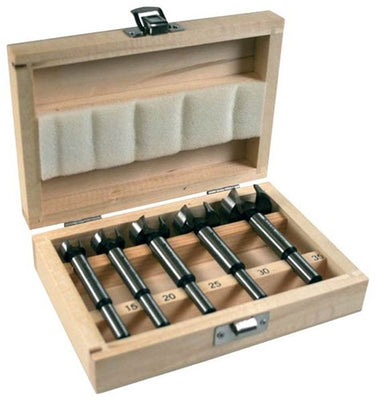 Makita accessoires makita d-47363 5-delige scharniergat boorset in houten cassette - 15-35mm