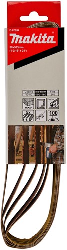 Makita accessoires d-67094 | schuurband | 533x30mm | k100 red | 5 stuks - d-67094