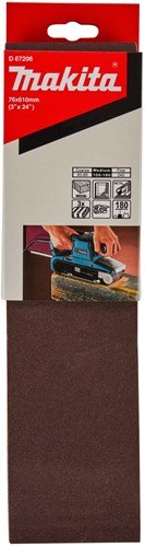 Makita accessoires d-67206 | schuurband | red k180 | 76x610 | 3 stuks - d-67206