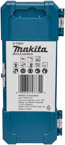 Load image into Gallery viewer, Makita accessoires d-72833 | metaalborenset | 6-delig hss-tin - d-72833
