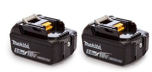 Load image into Gallery viewer, Makita accessoires duopack accu bl1850b 18v 5,0ah met accu indicator (2 stuks) 197288-2
