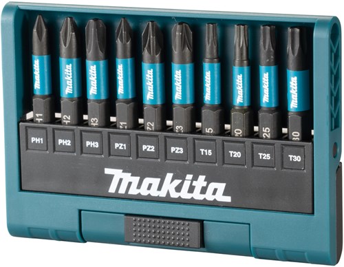 Makita accessoires e-12011 slagschroefbitset | 10-delig | x impact black - e-12011
