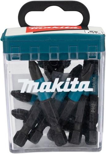 Load image into Gallery viewer, Makita accessoires e-12407 slagschroefbit | ph2x50mm | x impact black | 10 stuks - e-12407
