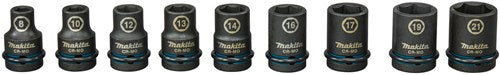 Load image into Gallery viewer, Makita accessoires krachtdoppenset impact black, 1 2” 9-delig - e-16570
