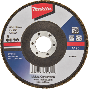 Makita accessoires lamellenschuurschijf 125mm a120 - d-63507 d-63507