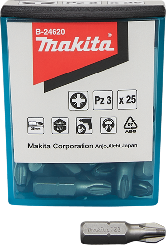 Makita accessoires makita b-24620 bitset 25x pz3 (pozidriv)