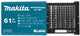 Makita accessoires schroefbitset 61-delig - met de meest gangbare bitjes - p-70144blk