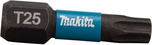 Makita accessoires slagschroefbit impact black, t25x25mm 2 stuks - b-63688