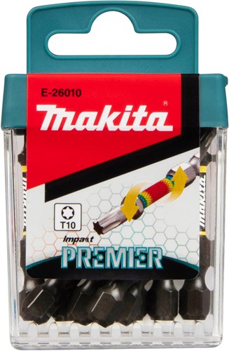 Load image into Gallery viewer, Makita accessoires slagschroefbits t10x50mm | impact premier | 10 stuks - e-26010

