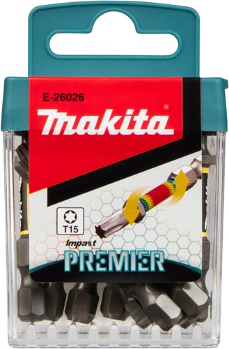 Load image into Gallery viewer, Makita accessoires slagschroefbits t15x50mm | impact premier | 10 stuks - e-26026
