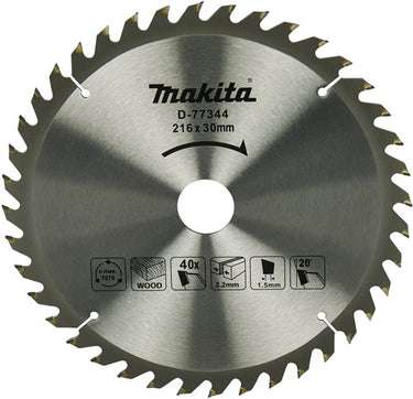 Makita accessoires makita tct zaagblad 216x2.2x30 mm 40t - d-77344