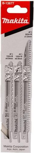 Makita accessoires makita b-13677 reciprozaagbladset 3-delig
