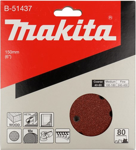 Load image into Gallery viewer, Makita accessoires schuurschijf k80 150mm - b-51437
