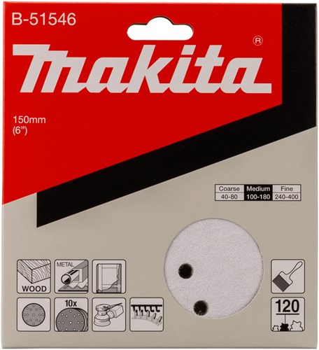 Afbeelding laden in galerijviewer, Makita accessoires schuurschijf k120 150mm - b-51546 - b-51546
