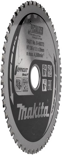 Load image into Gallery viewer, Makita accessoires makita zaagblad efficut | 136x20x1,1 | 45t | 0g
